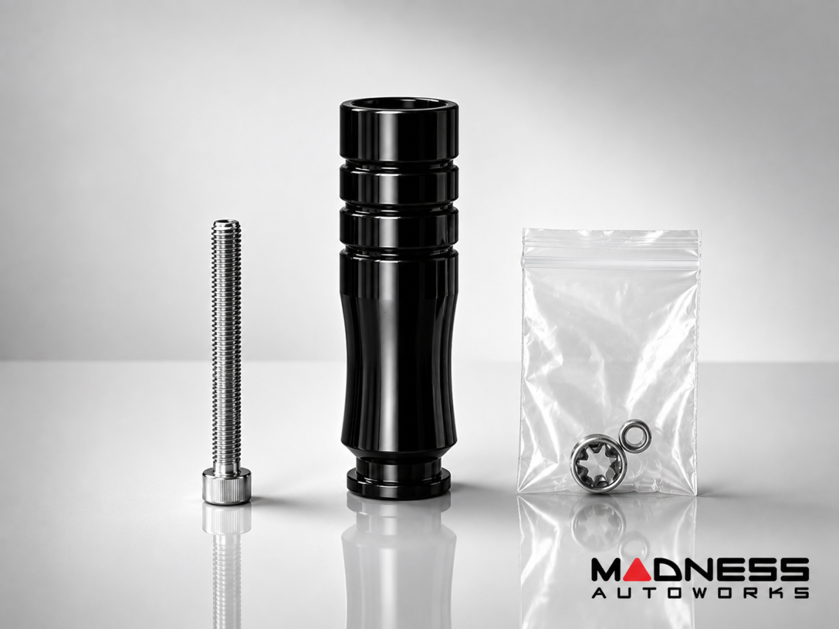 FIAT 500 Gear Shift Knob - MADNESS - MegaWeight - Black