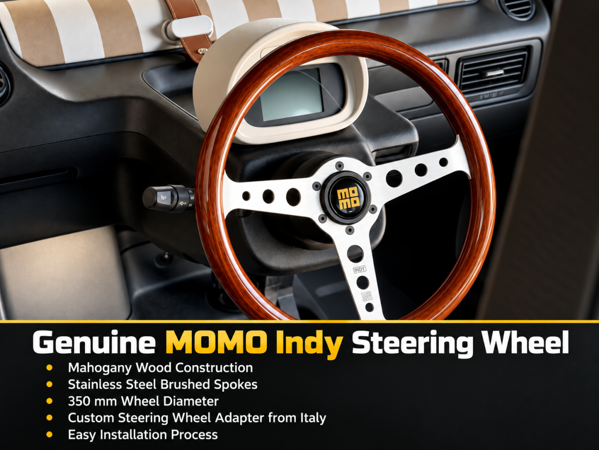 FIAT Topolino Steering Wheel Convertion Kit - MOMO Custom Steering Wheel w/ Adaptor Kit