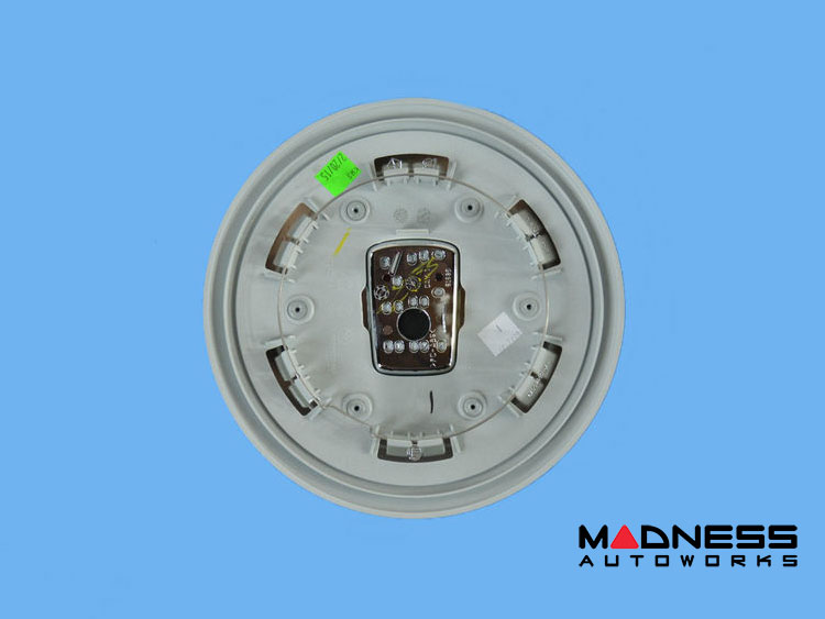 FIAT 500 Wheel Center Caps - White/Chrome - FIAT Logo - Mopar