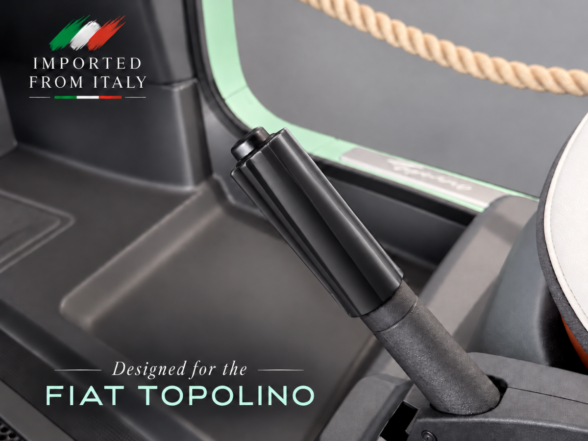 FIAT Topolino Handbrake Cover - Spirale Design - Black