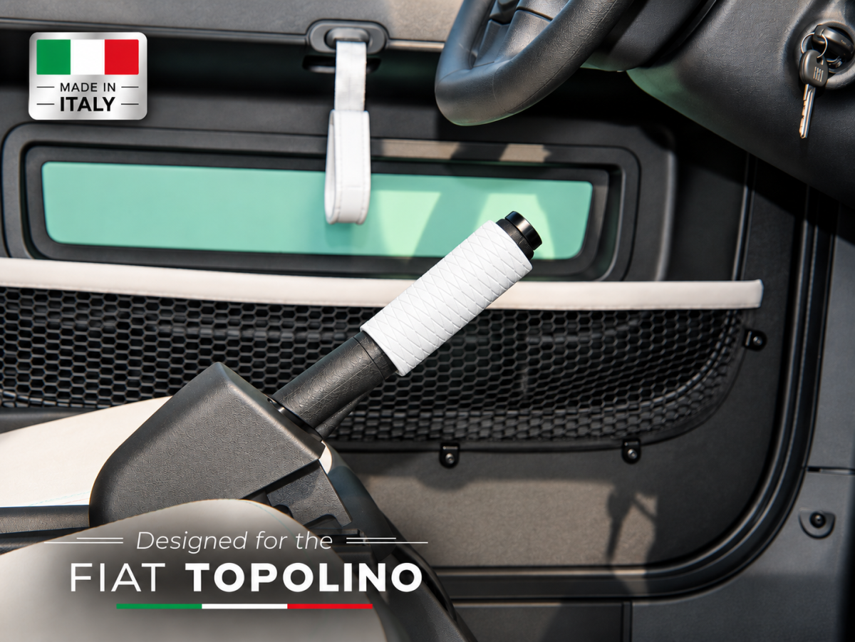 FIAT Topolino Handbrake Cover - Tramato Design - White