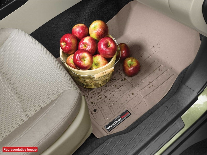 Fiat 500 Floor Mat Set - Rear - WeatherTech - FloorLiner DigitalFit - Tan - `14-`19