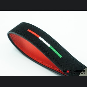 Keychain - Leather - FIAT Crest + Italian Flag