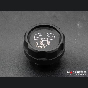 FIAT 124 Oil Cap - CFP - Black Anodized Billet - w/ Scorpion Logo
