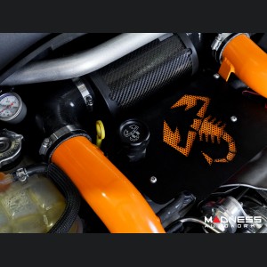 FIAT 500 Oil Cap - CFP - Black Anodized Billet - w/ Scorpion Logo