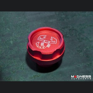 FIAT 500 Oil Cap - CFP - Red Anodized Billet - w/ Scorpion Logo
