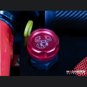 FIAT 124 Oil Cap - CFP - Red Anodized Billet - w/ Scorpion Logo