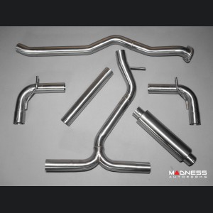 FIAT 124 Performance Exhaust by MADNESS - Lusso - Dual Exit w/ Carbon Fiber Quad Tips V1