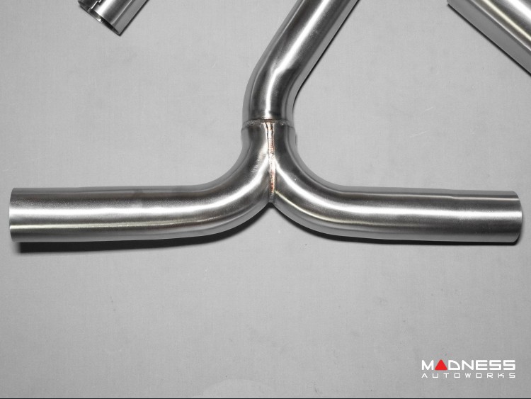 FIAT 124 Performance Exhaust by MADNESS - Lusso - Dual Exit w/ Carbon Fiber Quad Tips V1