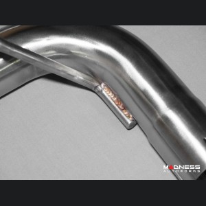 FIAT 124 Performance Exhaust by MADNESS - Monza - Dual Exit w/ Black Chrome Quad Tips 