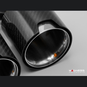 FIAT 124 Performance Exhaust by MADNESS - Monza - Dual Exit w/ Carbon Fiber Quad Tips V3