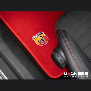 FIAT 124 Floor Mats - Red Carpet w/ ABARTH Crest