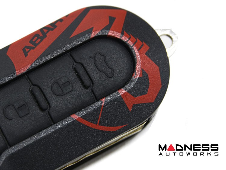 FIAT 500 Key Cover - Black w/ Red Scorpion Logo