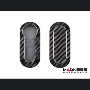 FIAT 500 Key Fob Cover - Carbon Fiber - T-Carbon - Black