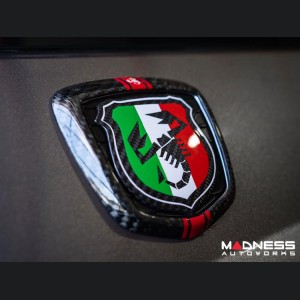 FIAT 500 ABARTH Badge Cover - Carbon Fiber - Italian Theme