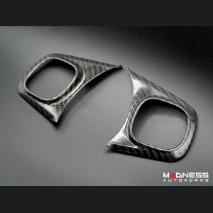 FIAT Steering Wheel Trim - Button Trim - 2 piece set - Carbon Fiber - 2020+