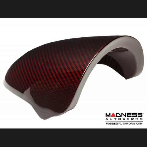 FIAT 500 Instrument Cover - Carbon Fiber - Red Candy