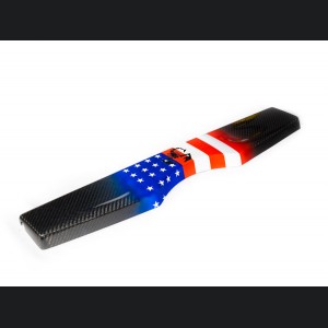 FIAT 500 Parcel Shelf - Carbon Fiber - American Flag w/ Black Scorpion