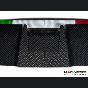 FIAT 500 Rear Diffuser - Carbon Fiber -Dual Exit - 595 Style - EU Model - Italian Flag Combo