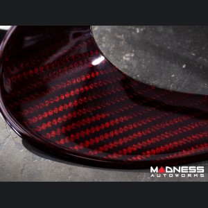  FIAT 500 Driving Lights Frames - Carbon Fiber - NA Model - Red Candy