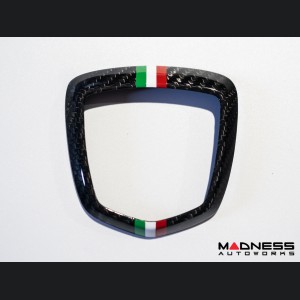 FIAT 500 ABARTH Rear Emblem Trim - Carbon Fiber - Italian Racing Stripe