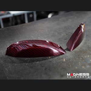 FIAT 500 Eyebrows - Carbon Fiber - Red Candy