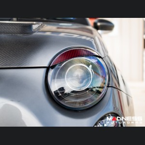 FIAT 500 Eyebrows - Carbon Fiber - Brandywine Red