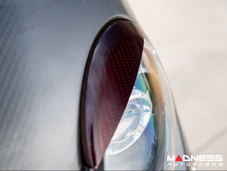 Give Your Fiat 500 Or Abarth An 'angry' Look With These Carbon-effect Eyelid Headlight Covers. Made In The UK By C.M.S Design. Perfect For A Facelift Model!