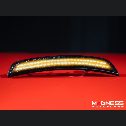 FIAT 500 Front Bumper Side Markers - set of 2 - w/ Amber LEDs - Smoked