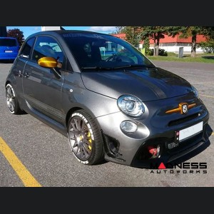 FIAT 500 Mirror Covers - Carbon Fiber - Yellow Candy