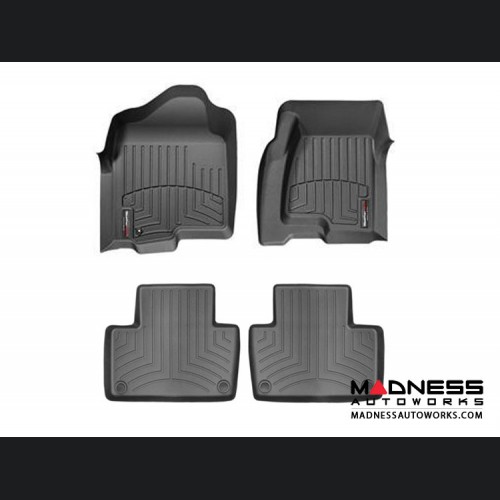 FIAT 500 Floor Liners - All Weather - WeatherTech - Front and Rear Set - Black