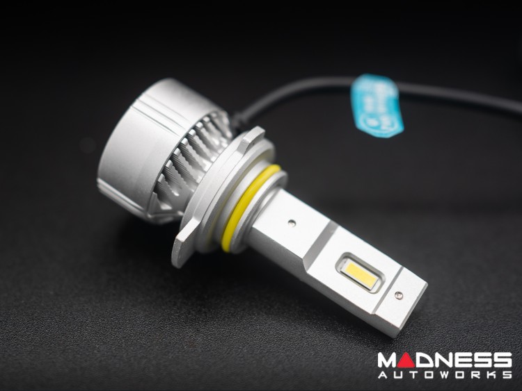 Fiat 500 LED High/Low Beam Headlight Bulbs (set of 2) - 9012 - w/ Adapter Harness - Arc Lighting Tiny Monster