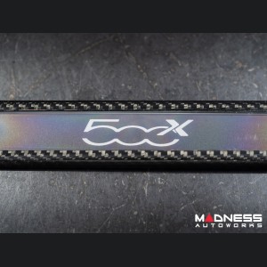 FIAT 500x Door Sills - Wireless LED Lighted - Carbon Fiber w/ 500x Logo