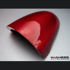 FIAT 500 Instrument Cover - Carbon Fiber - Red Candy