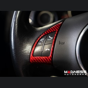 FIAT 500 ABARTH Steering Wheel Trim Set (3 pieces) - Carbon Fiber Red