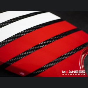 FIAT 500 Custom Dashboard - Carbon Fiber - Italian Racing Stripe