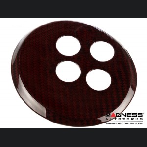 FIAT 500 Gear Panel in Carbon Fiber - Dark Red Candy