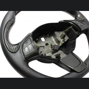 FIAT 500 ABARTH Steering Wheel Trim Set in Carbon Fiber (2 pieces) - Lateral Sides
