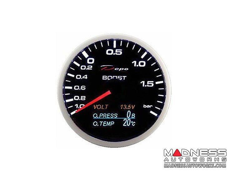 FIAT 500 Boost Pressure Gauge - 1.4L Turbo - DEPO 4 in 1