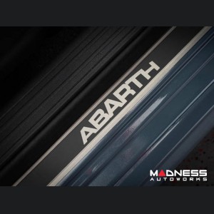 FIAT 500 Door Sills - Stainless Steel - ABARTH Logo