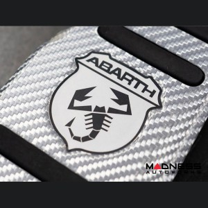 FIAT 500 Pedal Set + Footrest - Alutex Carbon Fiber - Silver Carbon - ABARTH - Manual