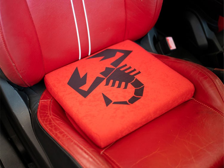 Seat Cushion - Red w/ ABARTH Scorpion Logo in Black