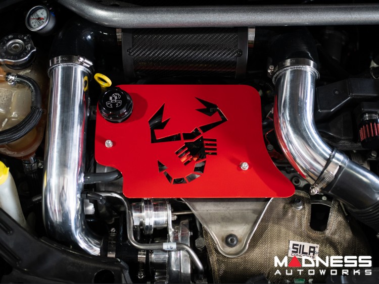 FIAT 500 Performance Air Intake System - 1.4L Multi Air Turbo - MAXFlow Set - Polished Finish + Red Engine Cover