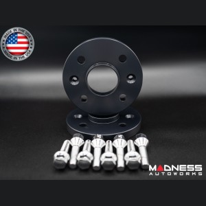 FIAT 500e Wheel Spacers by MADNESS - 16mm - set of 2 w/ extended bolts