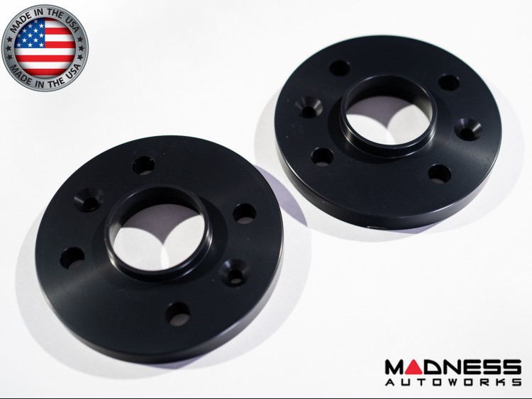 FIAT 500e Wheel Spacers by MADNESS - 16mm - set of 2 w/ extended bolts