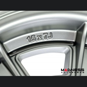 FIAT 500 Custom Wheels - Competizione - Sportiva Design - 15" - Matte Silver