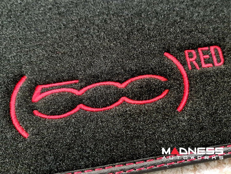 FIAT 500e Gen2 Floor Mats - Carpet - Genuine FIAT - (RED) - RHD