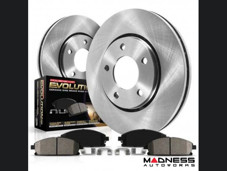 FIAT 500L Brake Pads + Rotors Kit - Front - Power Stop - Autospecialty 