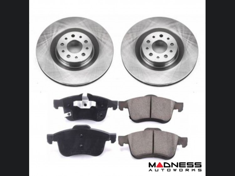 FIAT 500L Brake Pads + Rotors Kit - Front - Power Stop - Autospecialty 