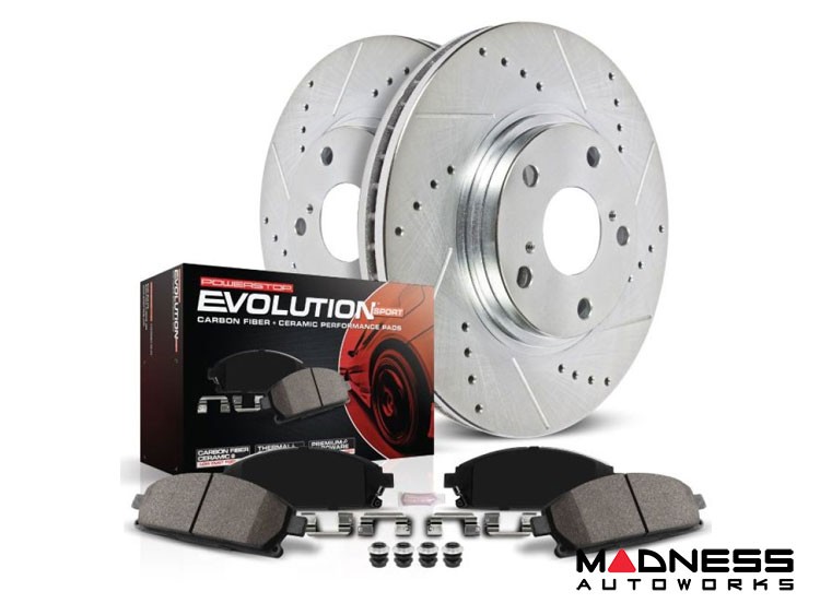 FIAT 500L Brake Kit - Z23 Evolution - Drilled and Slotted - Power Stop - Rear
